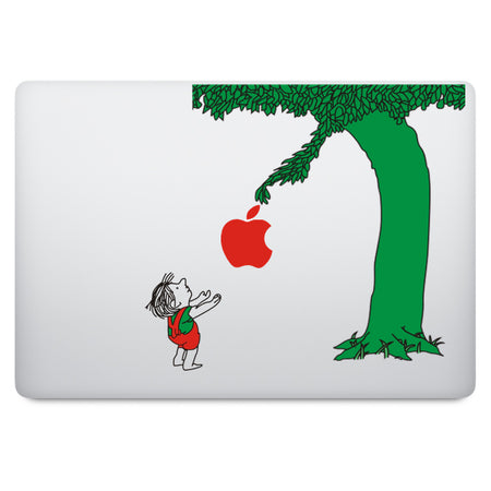 Retro Rainbow Apple Logo MacBook Decal