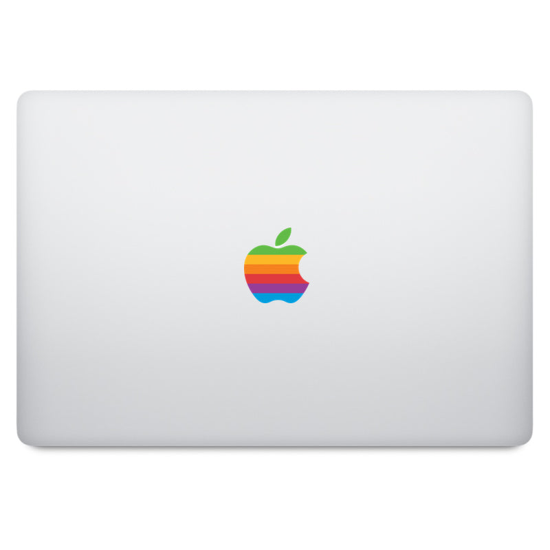 Retro Rainbow Apple Logo MacBook Decal