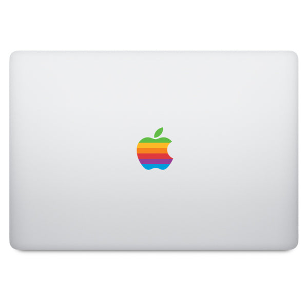 Retro Rainbow Apple Logo MacBook Decal