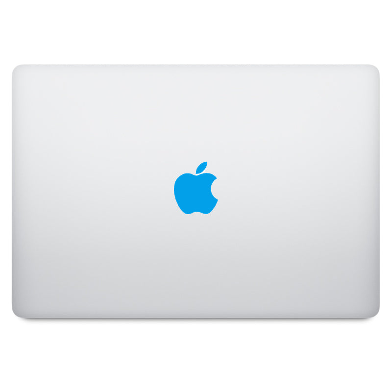 Blue Apple Logo MacBook Decal