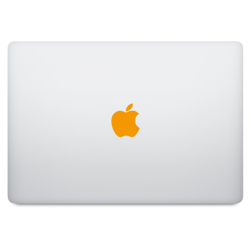 Orange Apple Logo MacBook Decal