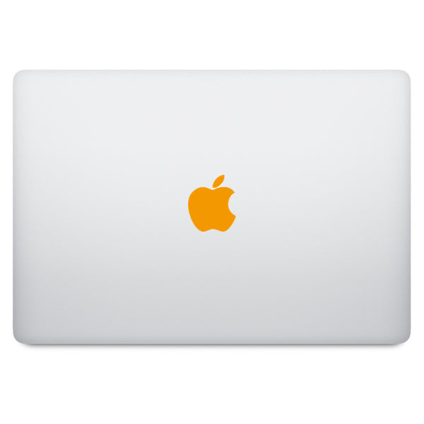 Orange Apple Logo MacBook Decal