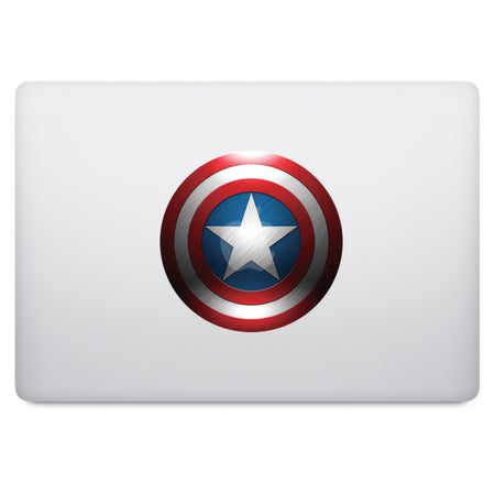 Captain America Shield Apple Logo MacBook Decal