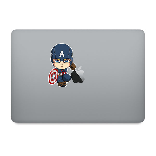 Cute Superheroes Captain America MacBook Decal