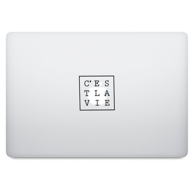 C'est La Vie Quote MacBook Palm Rest Decal