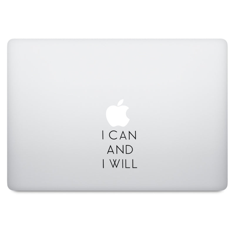 I Can and I Will Quote MacBook Palm Rest Decal