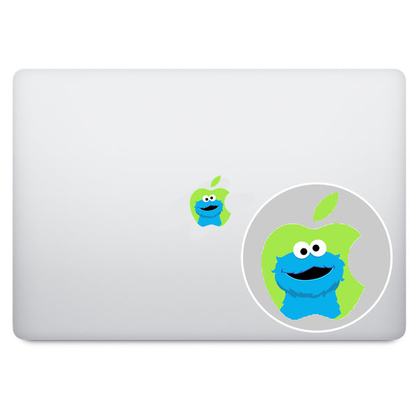 Cookie Monster Apple Logo MacBook Decal