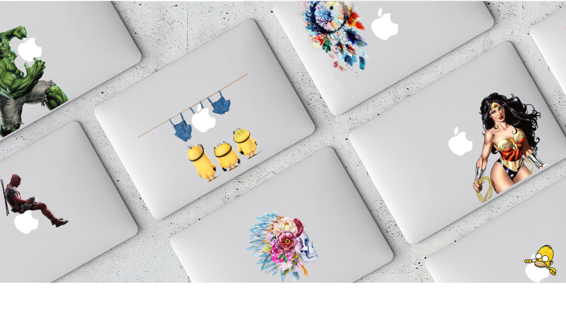 Apple Computer Sticker iStickr - Decal Sticker Skin for MacBook iPhone iPad Surface Laptop ...