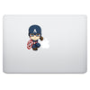 Cute Superheroes Captain America MacBook Decal