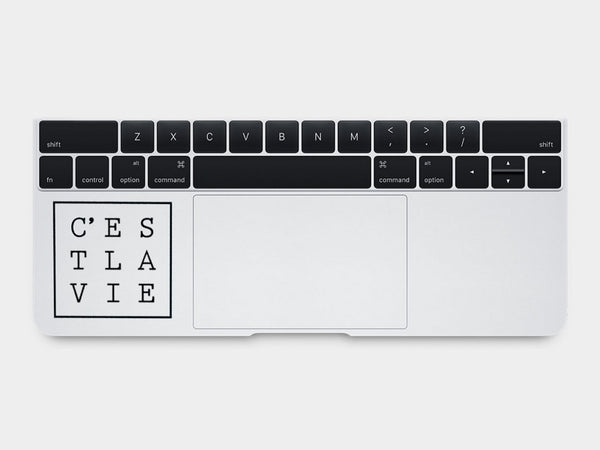 C'est La Vie Quote MacBook Palm Rest Decal