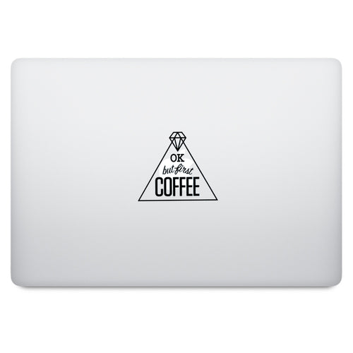 OK but First Coffee MacBook Palm Rest Decal