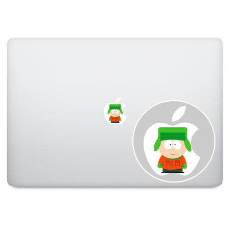 Green Earth Apple Logo MacBook Decal