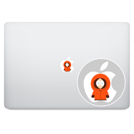 Orange Apple Logo MacBook Decal