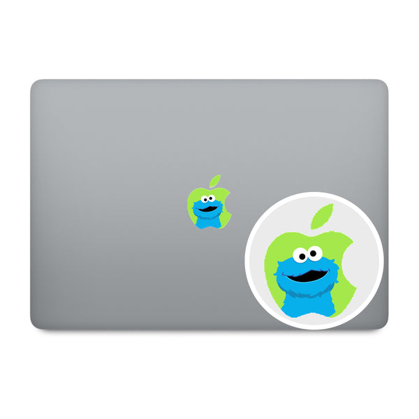 Cookie Monster Apple Logo MacBook Decal