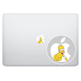 Homer Apple Logo MacBook Decal